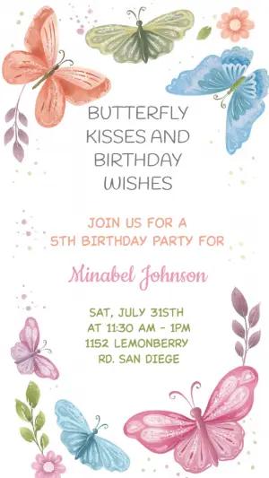 Butterfly Birthday Invitation Template to Edit Online