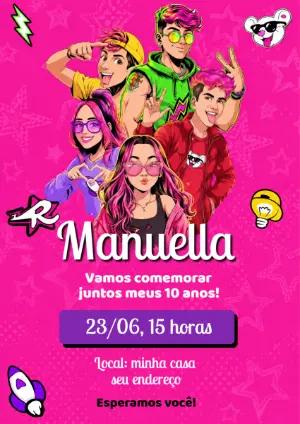 Convite Digital Aniversário Dos Rosa Editável