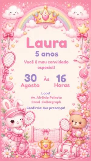 Convite Aniversário Chuva de Amor Editável