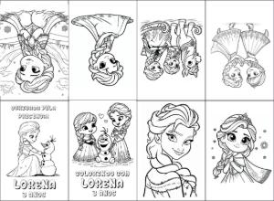 Lembrancinha Frozen: Livro de Colorir Editável Online