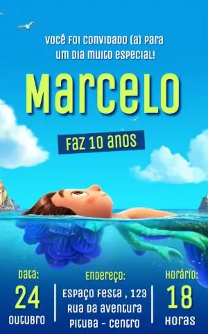 Convite de Aniversário Luca Disney para Editar Online