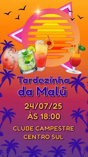 Convite Animado Aniversário Tardezinha para Editar Online