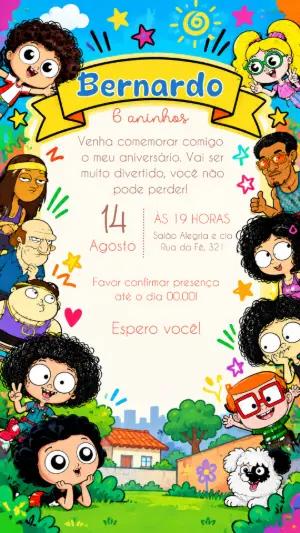 Convite de Aniversário Irmão do Jorel Editável
