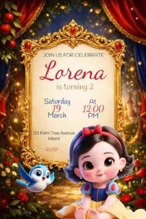Enchanted Princess Birthday Invitation | Editable Template