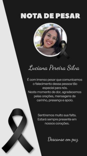 Nota de Pesar com Foto para Editar Online