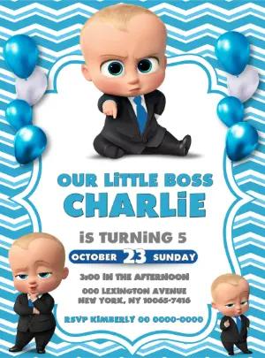 Editable Boss Baby Birthday Invitation Template Online