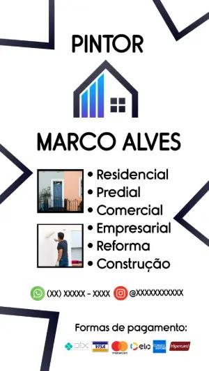 Cartão de Visita para Pintor Profissional para Editar Online