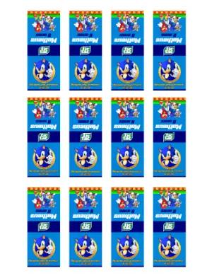 Adesivo Tic Tac Aniversário Sonic para Editar e Imprimir