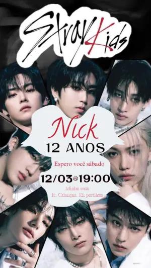 Convite de Aniversário Stray Kids K-pop Moderno para Editar