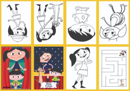 Livrinho de Colorir Show da Luna Editável para Aniversário