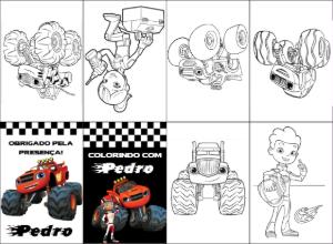 Lembrancinha Livro de Colorir Blaze para Editar e Imprimir