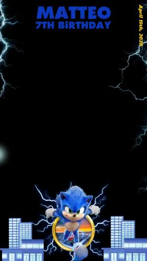 Editable Sonic Birthday Filter with Lightning Effects