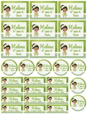 Kit de Etiquetas Escolares Tiana para Editar