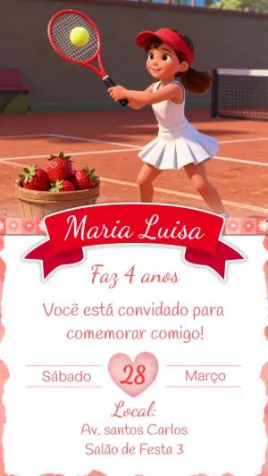 Convite de Aniversário Tênis Menina Modelo Digital Editável