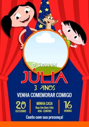 Convite de Aniversário Show da Luna com Foto para Editar