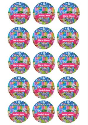 Tag de Aniversário com Animais Fofos para Editar Online