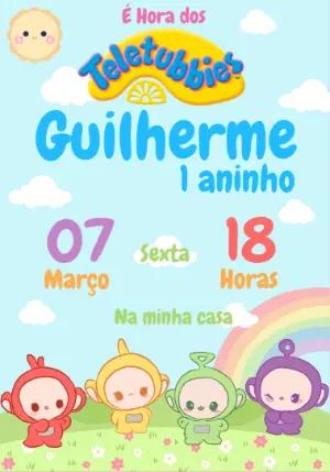 Convite Aniversário Teletubbies Fofos para Editar Online