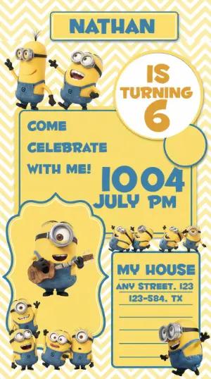Minions Birthday Invitation | Editable Template for Kids Party