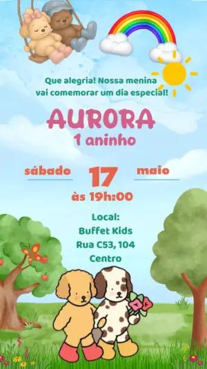 Vídeo Convite de Aniversário Infantil Bobbie Goods para Editar
