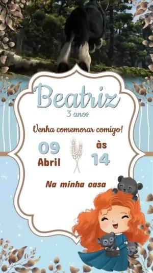 Convite Animado Aniversário Valente Mérida para Editar Online