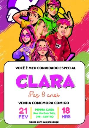 Convite de Aniversário Dos Rosa para Editar Online