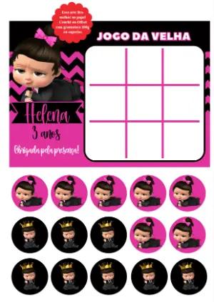 Jogo da Velha Poderosa Chefinha para Editar e Imprimir
