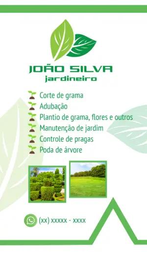 Cartão de Visita para Jardineiro Profissional Editável Online