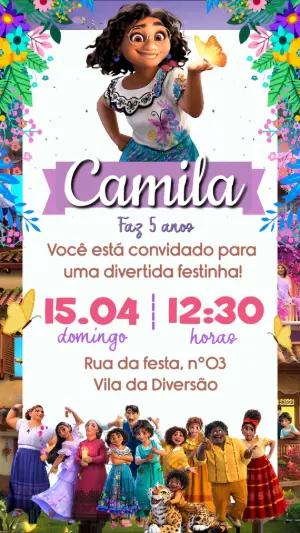 Convite de Aniversário Encanto Mirabel para Editar