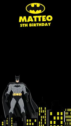 Editable Batman Story Filter for a Superhero Party