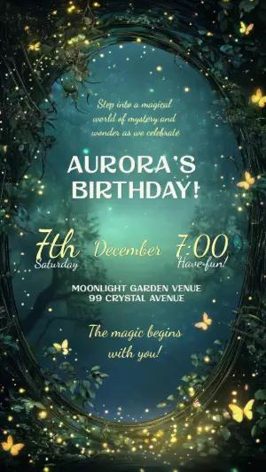 Enchanted Forest Birthday Invitation Editable Template