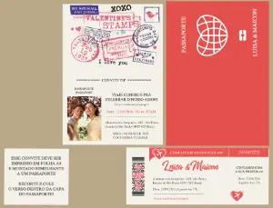 Convite de Casamento Passaporte com foto