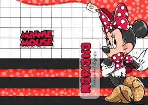 Capa de Caderno Minnie Mouse para Editar Online