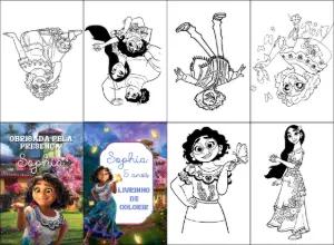Livro de Colorir Encanto Editável para Aniversário