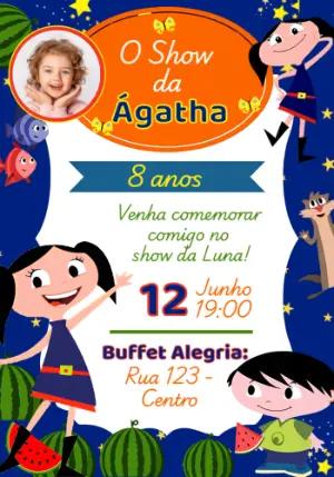 Convite Digital O Show da Luna com Foto para Editar