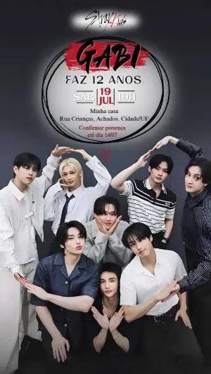 Convite de Aniversário K-pop Stray Kids com Foto Editável
