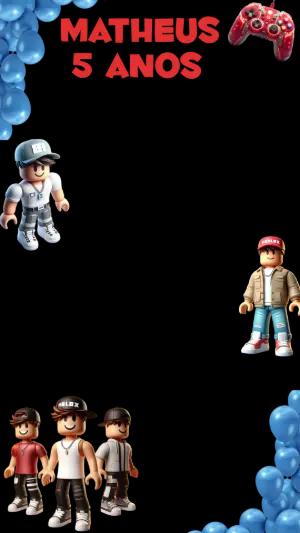 Moldura para Stories Roblox menino