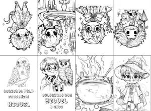 Lembrancinha Harry Potter: Livrinho de Colorir Editável