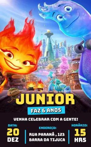 Convite de Aniversário Elementos para Editar Online e Imprimir