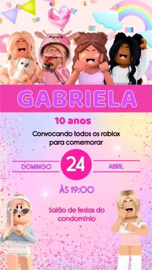 Convite Aniversário Roblox
