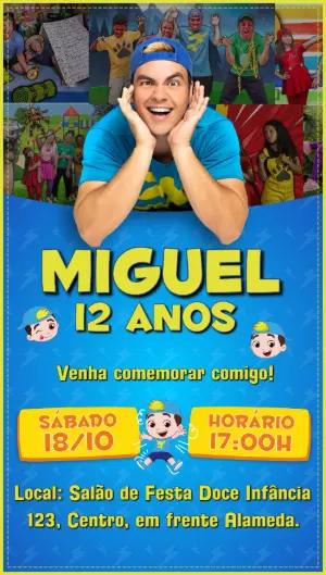 Convite Aniversário Luccas Neto Aventureiro para Editar