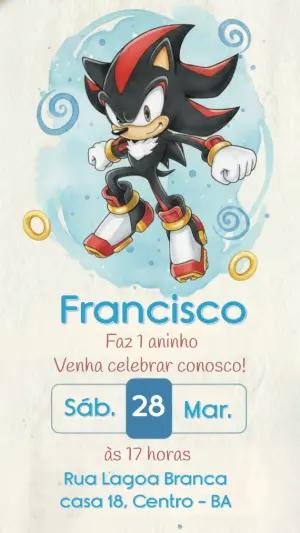 Convite de Aniversário Shadow Aquarela para Editar Online