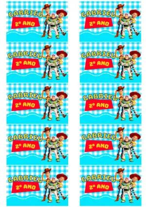 Etiqueta Escolar Toy Story para Editar
