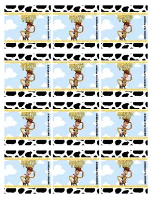 Adesivo para Balas Personalizadas Toy Story Woody 