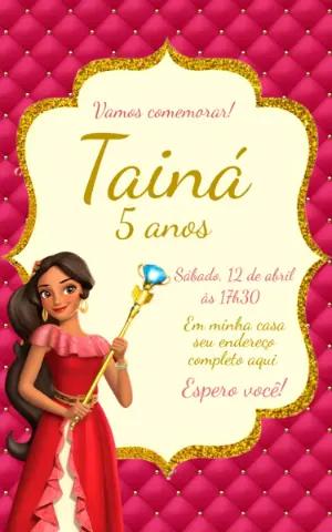 Convite de Aniversário Helena de Avalor para Editar