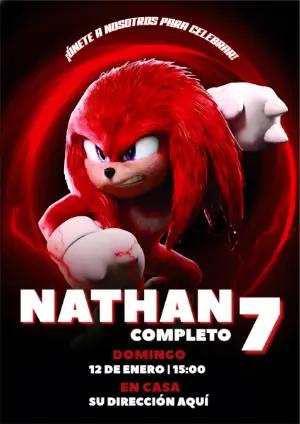 Invitación de Cumpleaños de Knuckles para Editar Online