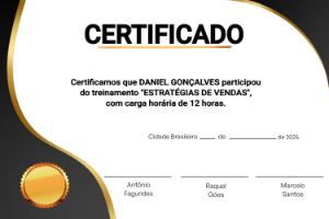 Certificado de Curso Profissional para Editar Online