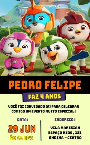 Convite de Aniversário Top Wing dos Cadetes para Editar Online