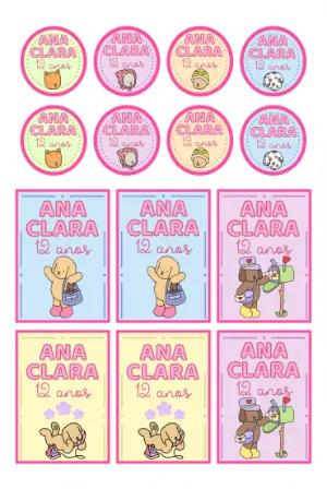 Adesivos e Tags Aniversário Estilo Bobbie Goods para Editar