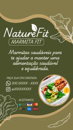Arte Editável para Divulgação de Marmita Fit Saudável