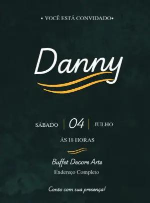 Convite de Aniversário Minimalista Verde para Editar Online